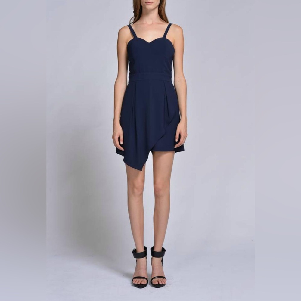 Adelyn Rae Navy Skort Romper